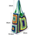 thumbnail image 2 of Knitted Shouder Bags for Women Crochet Handbag Colorful Summer Totes Oversized Hobo Bag Woven Top Handle Purse, 2 of 7