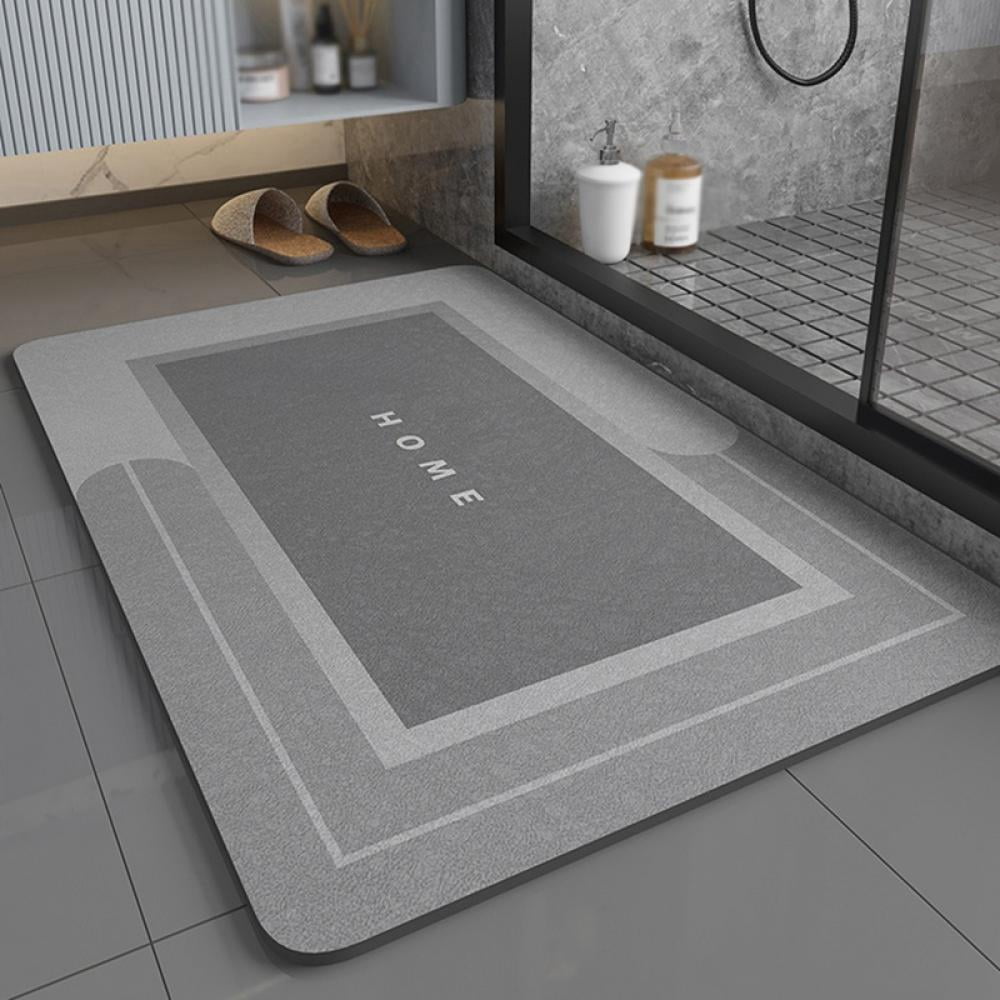 Autmor Diatomaceous Earth Bath Mat - Fast-Drying Water-Absorbent Stone ...