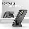 thumbnail image 4 of Allytechgroup for iPhone 16 Plus Case with Kickstand, Compatible with MagSafe Canera & Screen Huard Military Grade Drop Protection Shockproof Magnetic Cover for iPhone 16 Plus, Black, 4 of 6