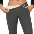 thumbnail image 5 of Winter Warm Fleece Lined Leggings for Women - High Waisted Thick Thermal Leggings Elastic Soft Comfortable Velvet Tights Dark Gray M, 5 of 8