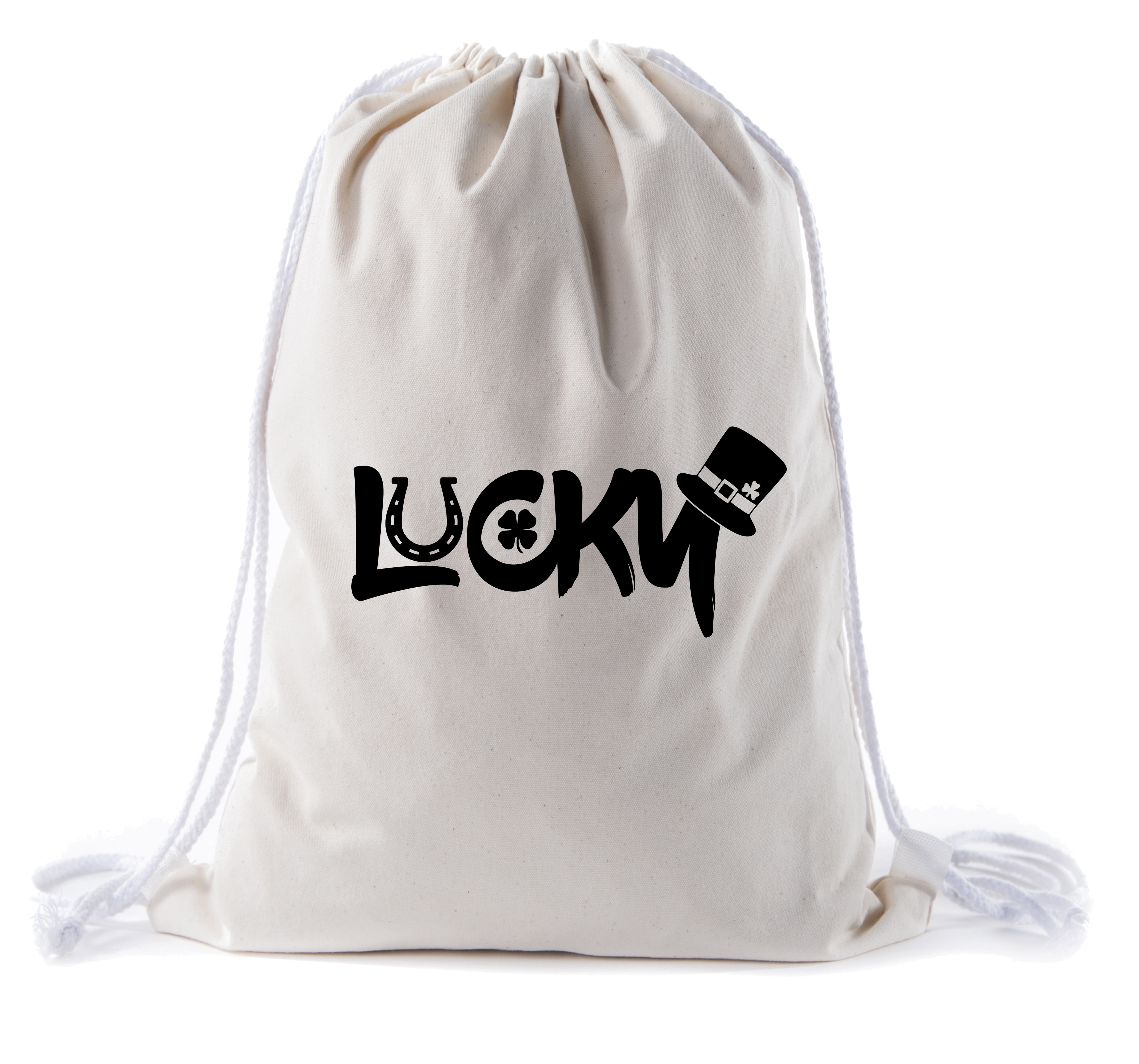 Drawstring Backpack Shamrock Rucksack
