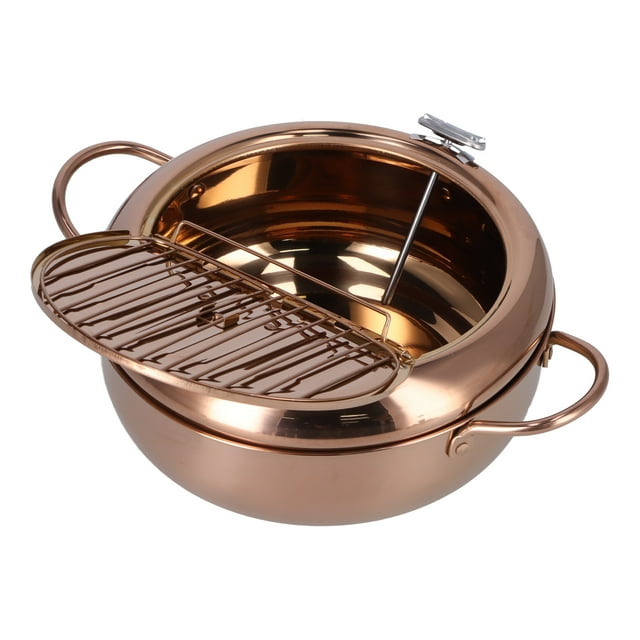Freing Olla, Acero Inoxidable Estilo Japonés Sartén Freitante Bota Profunda Y Prevención De Desbordamiento Freidora Para Freír Chips De Papa Con Camarones De Pollo Pescado Y