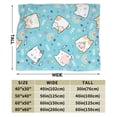 thumbnail image 3 of DouZhe Ultra-Soft Micro Fleece Lightweight Flannel Bed Blanket, Kawaii Cute Cats Cartoon Animals Print Cozy Warm Throw Blankets, 80"x60", 3 of 7