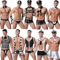 thumbnail image 2 of Disfraz sexy para hombre, uniforme de cosplay, conjunto de ropa interior para hombre, disfraces exóticos para el día de San Valentín, marinero, doctor, policía, juego de rol, traje masculino, 2 of 4