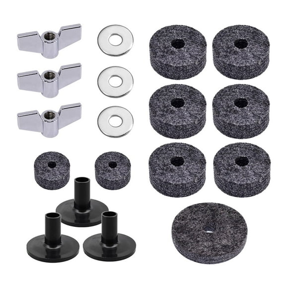 Piezas de repuesto, arandelas de fieltro para platillos, accesorios de repuesto, accesorios para tambores, gris