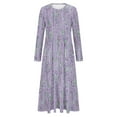 thumbnail image 3 of Robe d'Automne, Robe Décontractée Imprimée à Manches Longues et Col Rond pour Femme, Cadeaux pour Femmes, G, 3 of 4