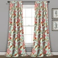 thumbnail image 2 of Lush Decor Zara Jacobean Room Darkening 95" x 52" Floral Navy 3" Back Tab Rod Pocket Pair Window Panel, 2 of 11