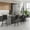 Black, variant on Farini 26" Counter Stools Set of 4, Faux Leather Barstools, Counter Height Chairs for Kitchen Islands & Dining Rooms, Gray
