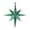 Green, variant on Vickerman 8" Silver Iridescent Glitter Bethlehem Star Christmas Ornament, 4 per Box