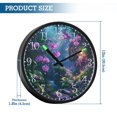 thumbnail image 3 of Voice Activated Clock with Glow Light 12 Inch Large Silent Wall Clock Battery Operated for Home Decor Orchid Forest Scene, 3 of 8