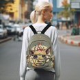 thumbnail image 7 of JIALIOU Mini Backpack Purse for Women Quilted Casual Daypack Small Travel Shoulder Bag, Cute Demon on Cup, 7 of 7