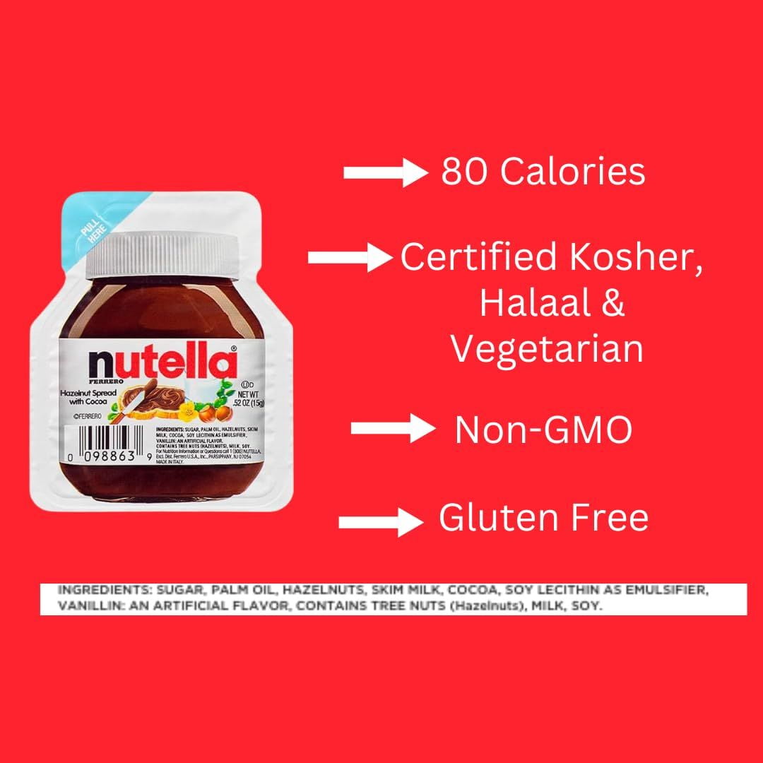 Nutella Hazelnut Spread Single Serve Portion Control Packets  (Pack of 40)