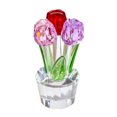 thumbnail image 1 of Figura de tulipán de cristal sintético coleccionable, adorno de flor de tulipán transparente, ramo de flores de cristal, regalo para cumpleaños, mujeres, novias y esposas., 1 of 8