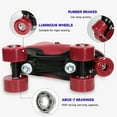 thumbnail image 6 of Wiwiy Roller Skates for Women and Men, Derby Roller Skates for Outdoor Indoor, Adjustable Four Shiny Wheel Roller Skates, 6 of 8