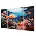 thumbnail image 2 of Designart "Reef Depths Underwater Coral art painting V" Coral Metal Wall Art Set, 2 of 5