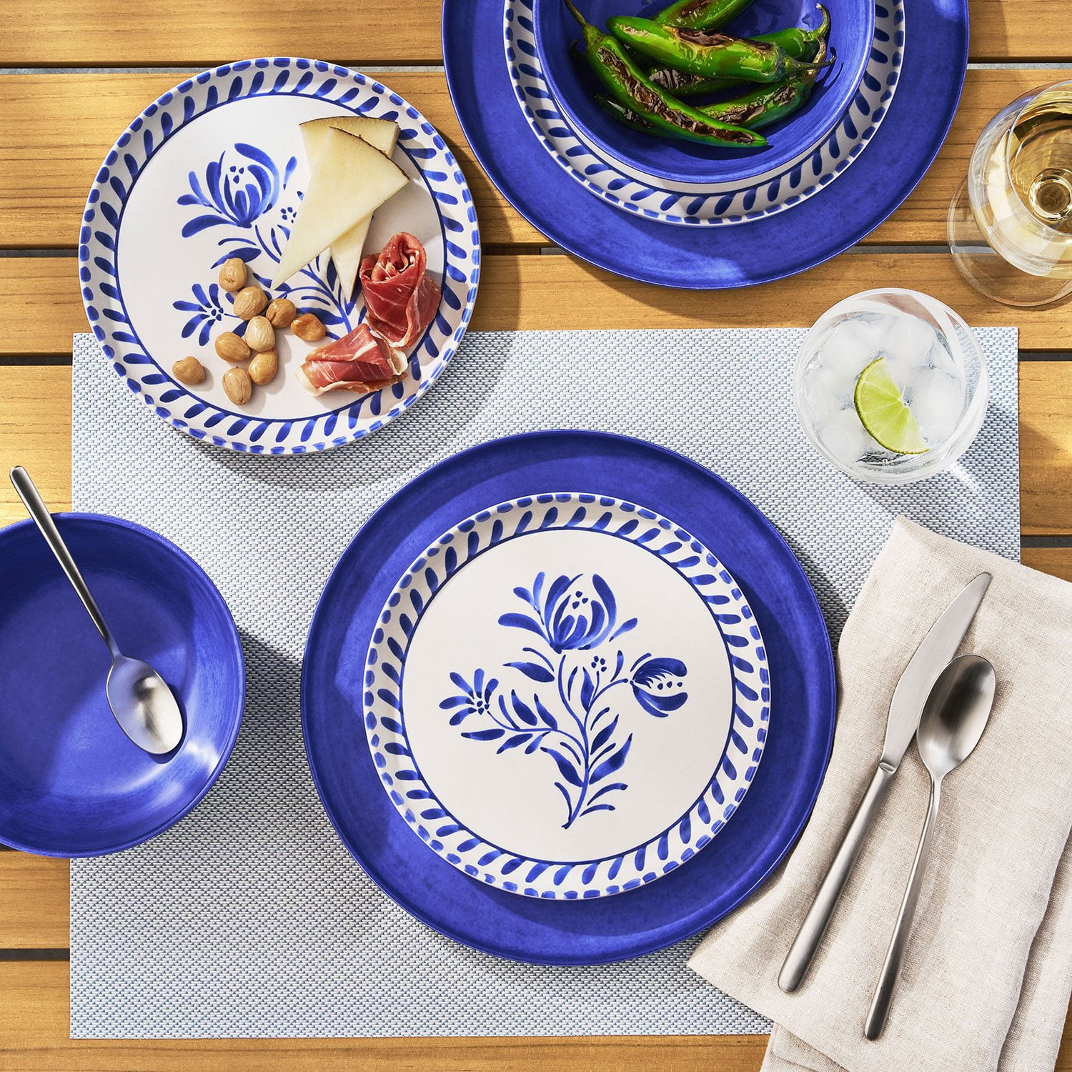 Zak Designs 8-Piece Bamboo Melamine Kids Dinnerware Set