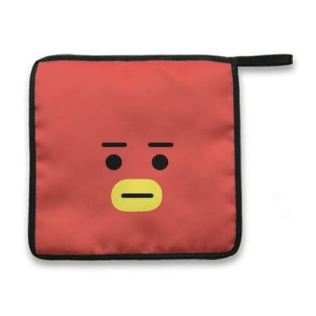 

BT21 Hot Pads Insulation Pads Heat Resistant Insulation with Ring Grill Microwave Handle Hot Pot 8 x 8