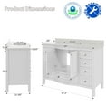 thumbnail image 2 of 48" Fully Assembled Single Bathroom Vanity with Engineered Stone Top, Ceramic Sink, Hand Paint, 2 of 11