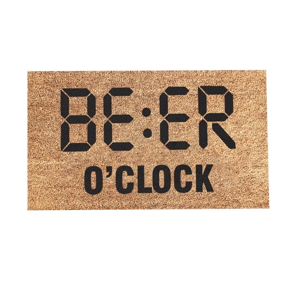 Giyblacko Tapis de Porte C'est la Bière de l'Heure de Bienvenue Tapis de Porte Drôle Père Jour Personnalisé Tapis Cadeau pour les Gars Cadeaux pour les Gars Paillasson Drôle en Plein Air
