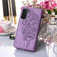 thumbnail image 6 of SaniMore Case for Samsung Galaxy S23 Plus (6.6"), PU Leather Full-body Protective Cover with Luxury Embossed Butterfly [Wrist Strap & Card Slots & Flip Kickstand] Stylish Wallet Case, Lightpurple, 6 of 11