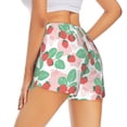 thumbnail image 2 of Uemuo Strawberry Pattern Women's Athletic Shorts High Waisted Running Shorts with Liner Pockets Gym Elastic Workout Shorts-Medium, 2 of 9