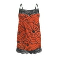 thumbnail image 5 of SwiftWear 2 Piece Womens Halloween Pajamas Set Comfy Lace Patchwork Cami Top and Shorts Soft Loungewear Cute Sleepwear M, 5 of 5