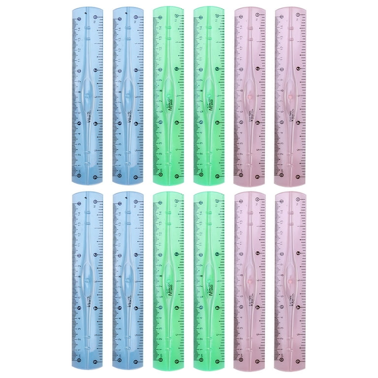 12pcs Clear Ruler, 12 Inch Plastic Rulers For School, Home, Or
