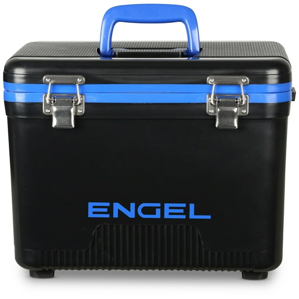 Enfriador ENGEL UC7, 7,5 cuartos de galón, a prueba de fugas, negro y azul