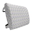 thumbnail image 1 of Thistle Lumbar Pillow, Spring Theme Hand-Drawn Aquarelle Style Wildflowers Pattern on White Background, Soft Back Cushion for Office Chairs with Adjustable Straps, 14" x 13", Multicolor, by Ambesonne, 1 of 7