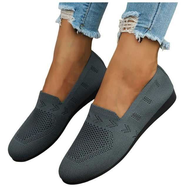 Chaussures Décontractées pour Femmes Mocassins Mode Respirants Mocassins à Enfiler Chaussures de Marche Confortables
