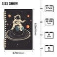 thumbnail image 2 of FORMRS 1-Subject Spiral Notebook 8" x 5" College Ruled 60 Refillable Sheet A5 Hard Cover, 2 Pack, Black Astronaut Space, 2 of 7