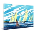 thumbnail image 2 of "Yellow Sailboats" Painting Print on Wrapped Canvas, 2 of 7