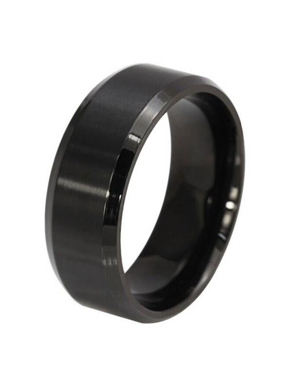 USA 8mm Stainless Steel Ring Man/Women's Band Silver Black Gold Rose Size 5-15