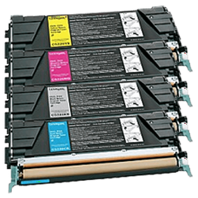 Zoomtoner Compatible LEXMARK / IBM C5220 Laser Toner Cartridge Set Black Cyan Yellow Magenta for Lexmark / IBM C522