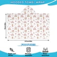 thumbnail image 2 of Princess Carriage Castle Pattern Hooded Bath Towel，50"x30" for Ages 3 To 12 Kids, Quick Dry Lightweight Soft Microfiber Hood Beach Towel Cover Up for Kids, 2 of 7