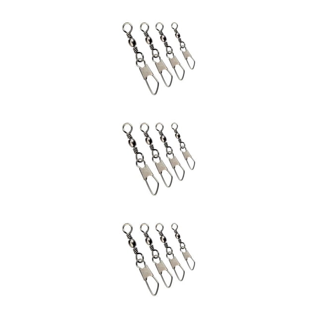 sweethay * 100 piezas de herramienta de conector giratorio de pesca, rodamiento de anzuelo rodante, conjunto a presión, accesorio de aparejo, Type1 NO1