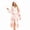 CORAL WHITE PLAID, variant on Women Plush Robes, Soft Warm Fleece Long Bathrobe for Women Fluffy Robe with Hood Ladies Sleepwear