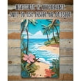 thumbnail image 4 of Great Beach and Nautical Decor, Beach House and Summer Surfing Decoration, Beach Themed Display, Sea Shells Cool Home Print, Use Indoor or Outdoor Metal Sign (12" x 18", Beach Dreams B), 4 of 5