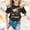 Black, variant on Girls Casual Short Sleeve Cartoon Print Tee Round Neck Loose Fit Top for Everyday Wear and Occasions Short Sleeve Shirt for Girls Tees Kids Tshirts Clothes Summer Tops T-Shirt
