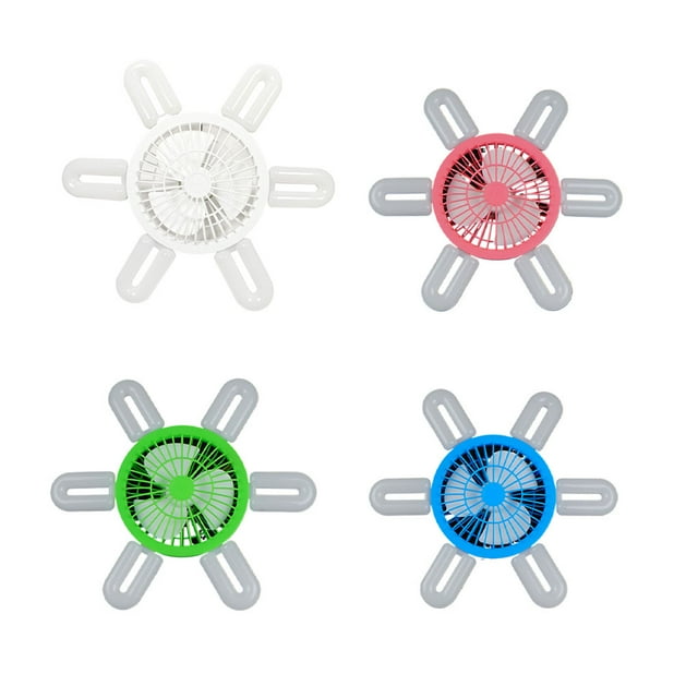 Becaristey Portable Ceiling Fan Light For Home Remote Control Effective Dust Proof Rechargeable Portable Fan green 6-leaf fan light