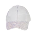 thumbnail image 1 of Top Headwear Glitter Stud Baseball Cap - White, 1 of 2