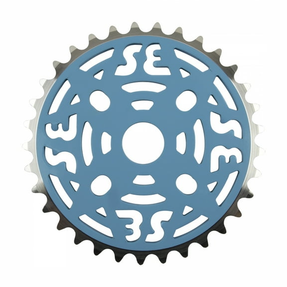 SE Bikes One Piece Chainring 33t 1pc 1/2in x 1/8in Aluminum Painted Blue