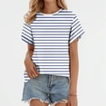 thumbnail image 2 of Women's Casual Thin Striped T - Shirt, Elegant Thin Stripes, Relaxed Fit, 2 of 4