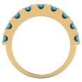 thumbnail image 5 of 1.53 ctw Wedding Band for Women - 18K Yellow Gold Simulated Turquoise Stackable Eternity Ring, 5 of 6