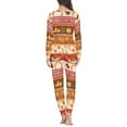 thumbnail image 3 of FKELYI Fall Farmhouse Long Sleeve Pj Size 5XL Breathable Thanksgiving Pumpkin Pajamas for Ladies Night Leisure Women Sleepwear 2 Piece, 3 of 5