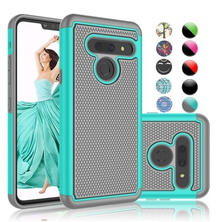 LG G8 ThinQ Case, LG G8 Case, Case For LG G8+ ThinQ, Njjex Shock Absorbing Dual Layer Silicone & Plastic Scratch Resistant Bumper Rugged Grip Hard Protective Cases Cover For LG G8 Alpha / LG G8 (Best Ar 15 Grip 2019)