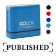 thumbnail image 2 of Printtoo Published Self Inking Rubber Stamp Pre-Inked Office Stamp- Home Office Business Stationery, Green- 42 x 9 mm, 2 of 7