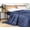 Navy, variant on Queen Size Cooling Bamboo Rayon Quilt, Lightweight Breathable Silky Soft S-Shape Quilted Bedding for Spring Summer, Machine Washable Comforter, 90" x 90" Ivory