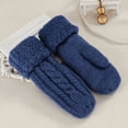 thumbnail image 1 of Guantes de equitación para estudiantes de moda de otoño e invierno para damas, tendencia engrosada y de doble capa de cachemira, 1 of 5