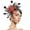 D, variant on Baberdicy Women's Small Fascinator - Feather Netting Pillbox - Tea Party Formal Hat - Elegant Hair Accessory - Summer Wedding Red,One Size